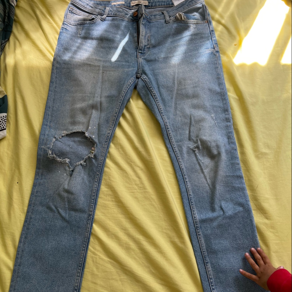 Straight leg jeans